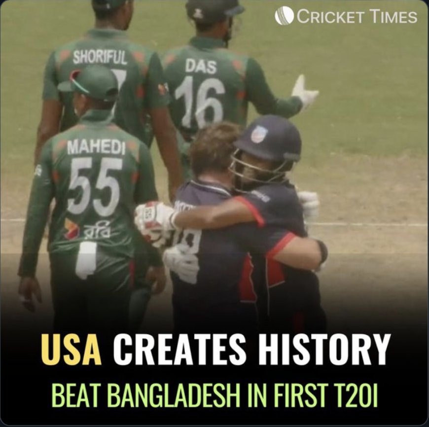 USA creates history: beat Bangladesh in first T20